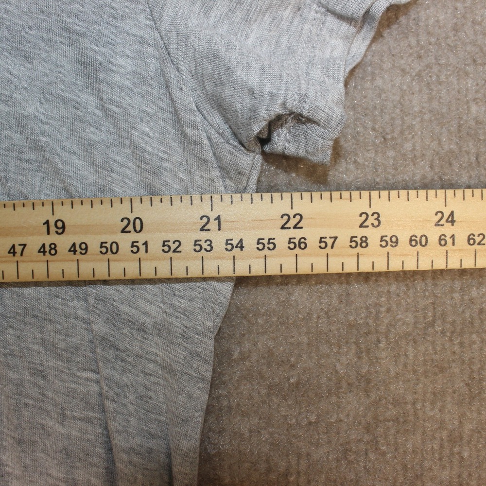 Just Be Womens V-Neck T-Shirt Heather Gray Short Sleeve Rayon Blend XL - Picture 3 of 5
